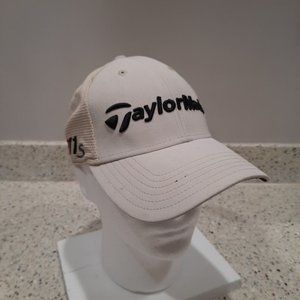 Taylormade R11s RBZ Golf Hat Men's Size S/M Fitted Beige Cotton Stretch
